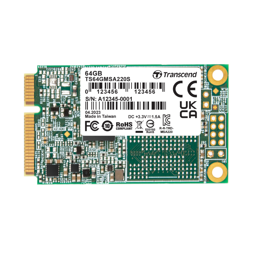 Transcend 創見64GB MSA220S mSATA SATA Ⅲ SSD固態硬碟(TS64GMSA220S