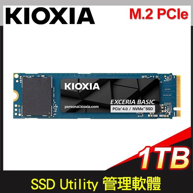 KIOXIA 鎧俠Exceria Basic 1TB Gen4x4 M.2 PCIe(2280) SSD(讀7200/寫