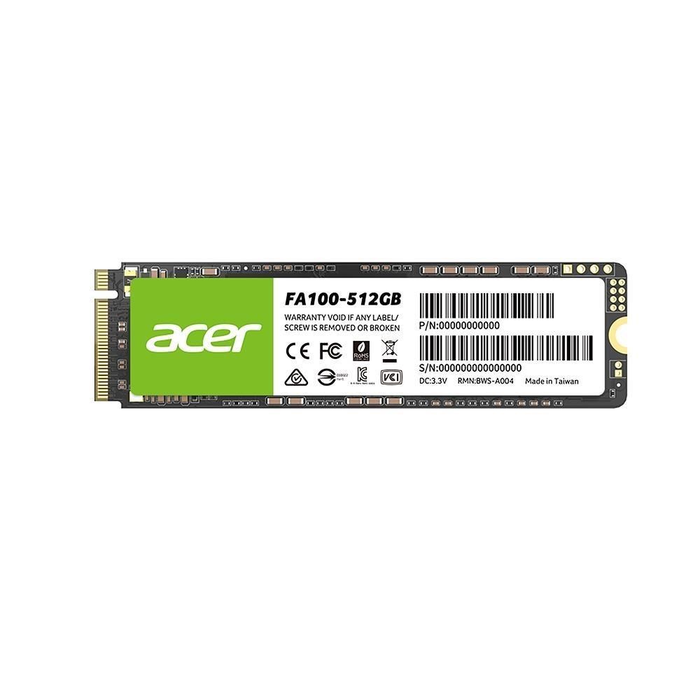 ACER 宏碁 FA100 512GB PCIe Gen3 M.2 SSD固態硬碟