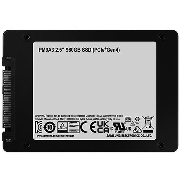 Samsung 三星 PM9A3 960GB U2 2.5吋 PCIe 4.0 x4 MZ1L2960HCJR  SSD 固態硬碟 (工業包)