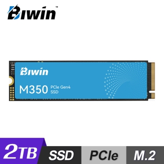 Biwin 佰維M350 2TB M.2 PCIe Gen4 SSD 固態硬碟- PChome 24h購物