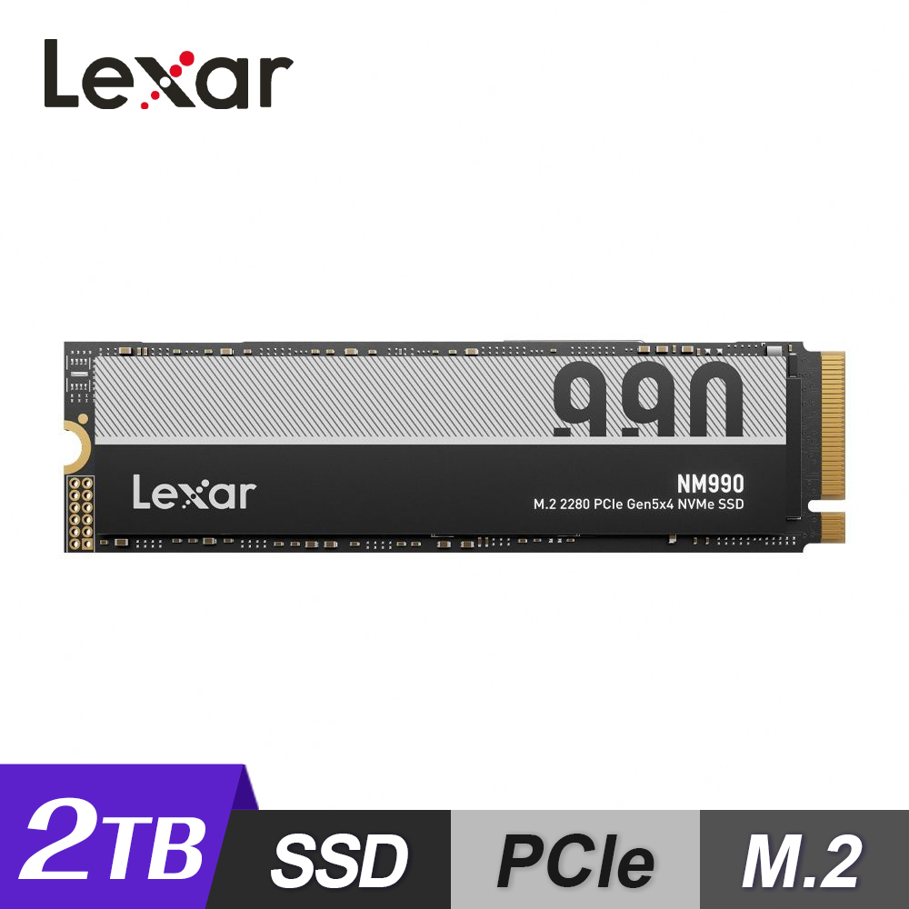 Lexar 雷克沙 NM990 M.2 2280 PCIeGen5x4 2TB 固態硬碟