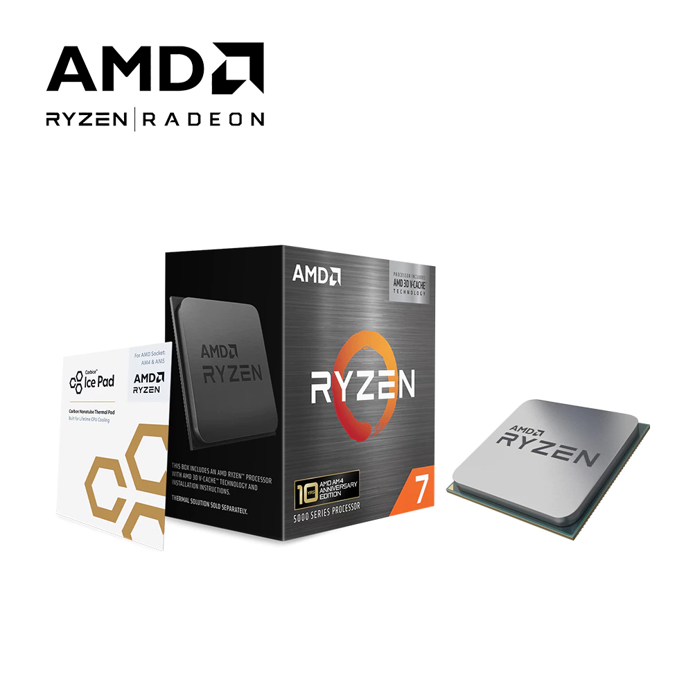 AMD Ryzen 7 5800X3D 10週年紀念【8核/16緒】+華碩 ROG STRIX LC III 240 ARGB 白龍三代