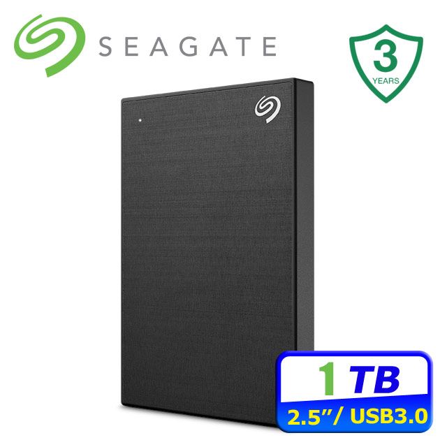 Seagate 希捷 One Touch 1TB 2.5吋行動硬碟-極夜黑(STKY1000400)-升級版
