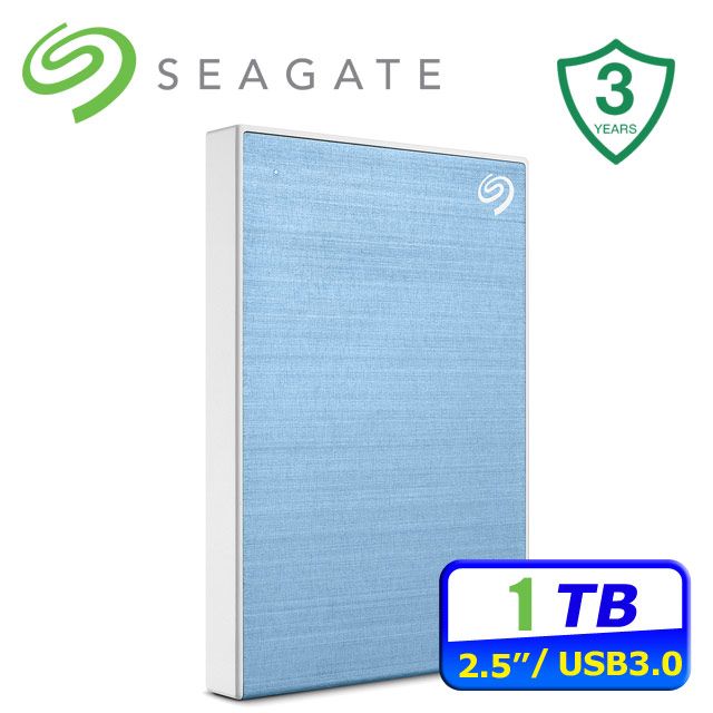 Seagate 希捷 One Touch 1TB 輕薄行動硬碟-冰川藍(STKY1000402)