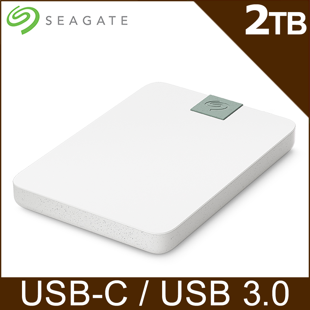 Seagate 希捷 Ultra Touch USB-C 2TB 行動硬碟-雲朵白 (STMA2000400)