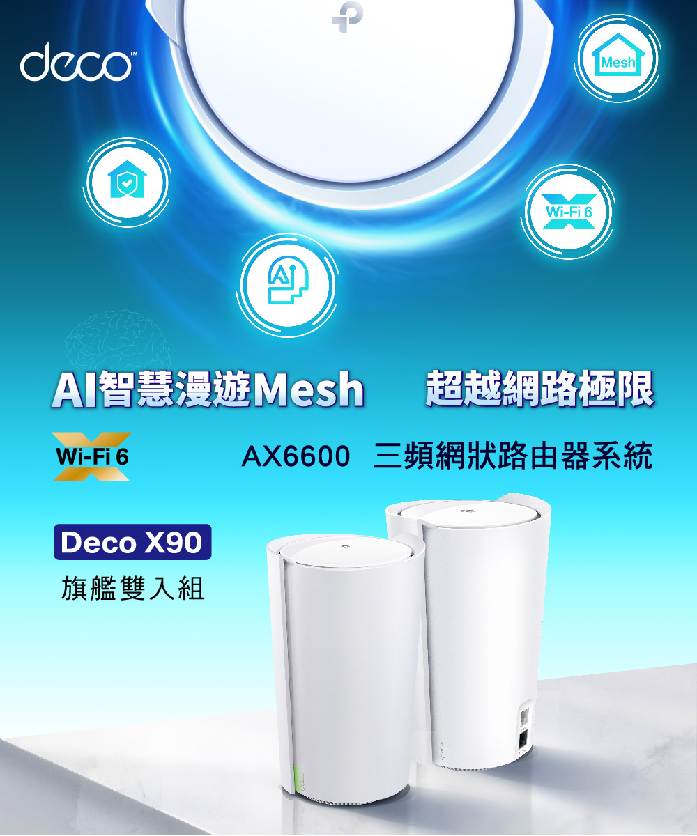 新品に近い】TP-Link Deco X90 2P AX6600-