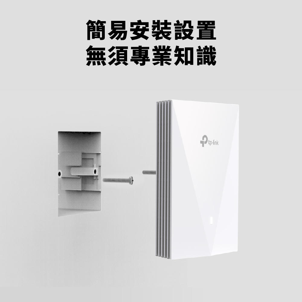 TP-Link AX3000 WiFi 6 雙頻 嵌牆式無線基地台 無線AP 支援PoE (Omada Mesh/EAP655-Wall)