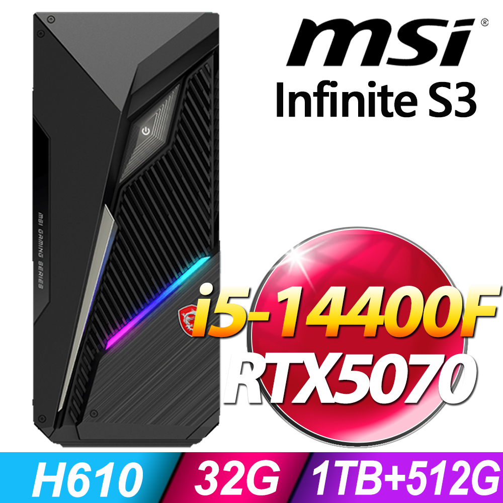 MSI 微星Infinite S3 14-2633TW(i5-14400F/32G/1T SSD/RTX5060-8G/W11