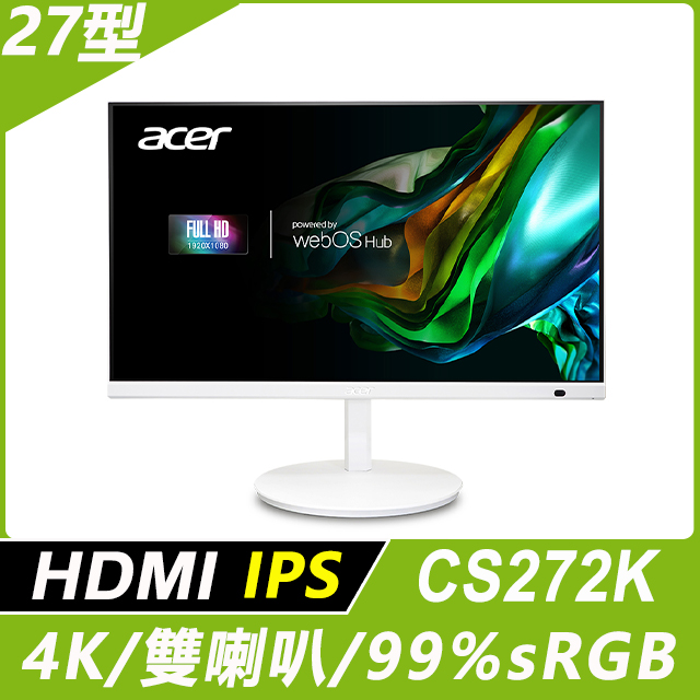CS272K 智慧聯網螢幕(27型/4K/HDMI/喇叭/IPS)