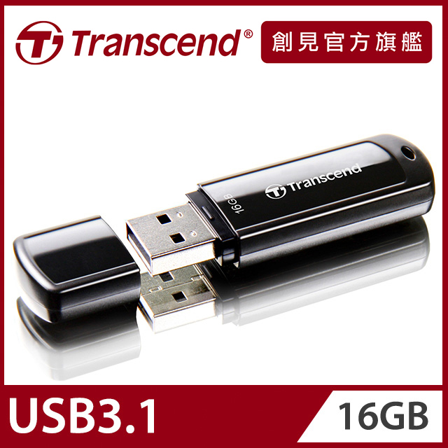 【Transcend 創見】16GB JetFlash700 USB3.1隨身碟-經典黑