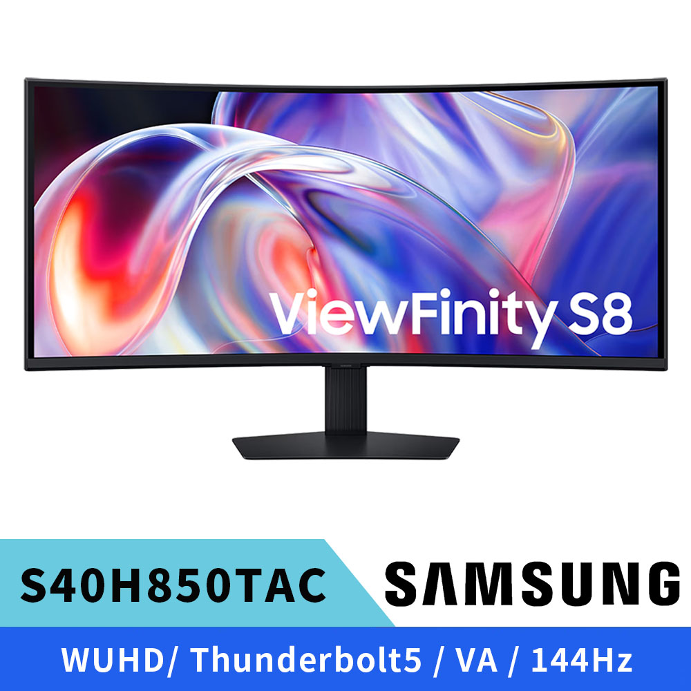 Samsung 三星 S40H850TAC 高解析度 曲面螢幕 VA/WUHD/144Hz/1000R/Thunderbolt 5