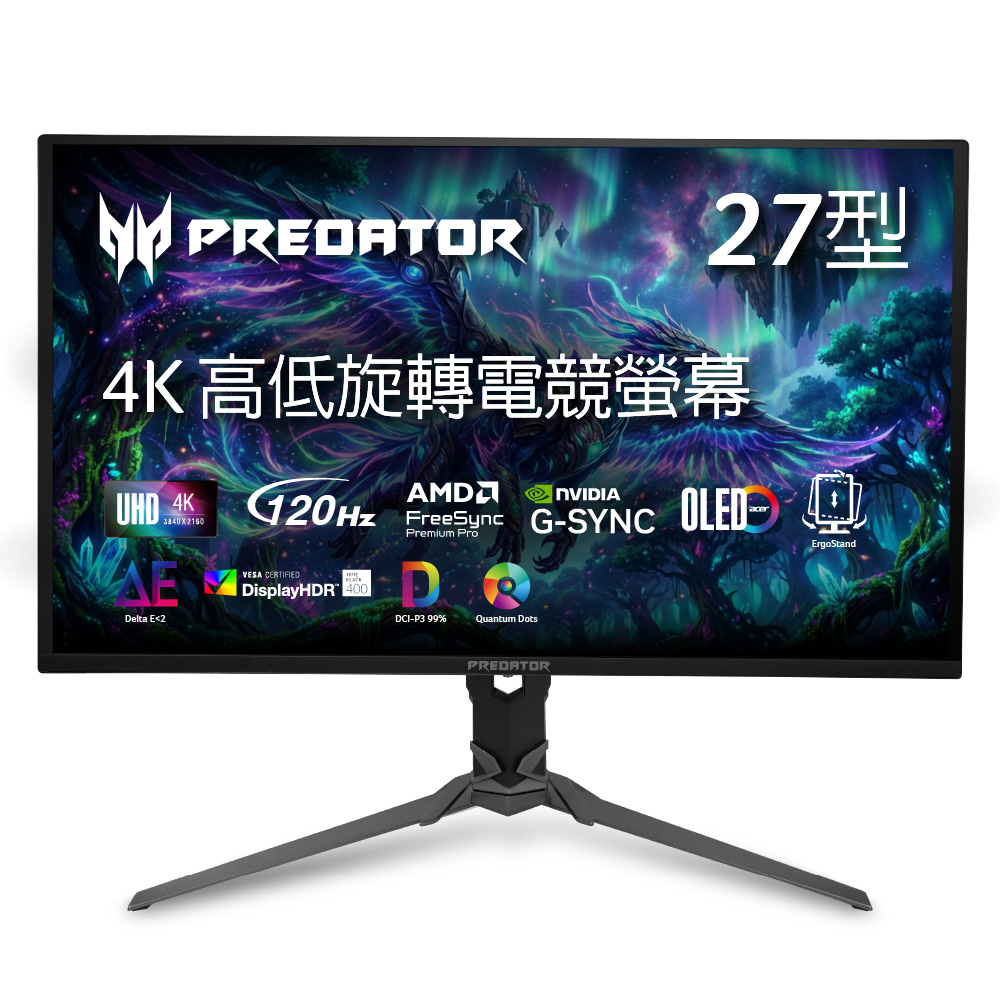 ACER 宏碁 X27 G2 電競螢幕(26.5型/OLED/120Hz/QD-OLED)