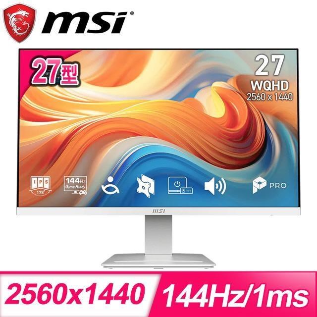 MSI 微星 PRO MP273QW E14 144Hz 27型 IPS螢幕(DP/HDMI)