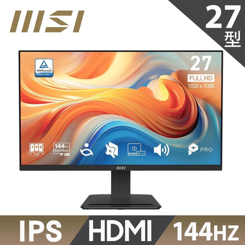 MSI 微星 PRO MP273 E14A 美型螢幕(27型/FHD/HDMI/IPS/1ms/144Hz)(其他規格)
