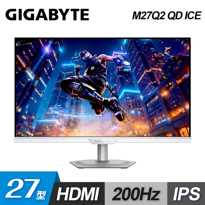 GIGABYTE 技嘉 M27Q2 QD ICE 27型 量子點電競螢幕 白色