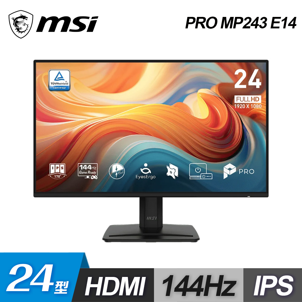 MSI 微星 PRO MP243 E14 24型 專業護眼顯示器