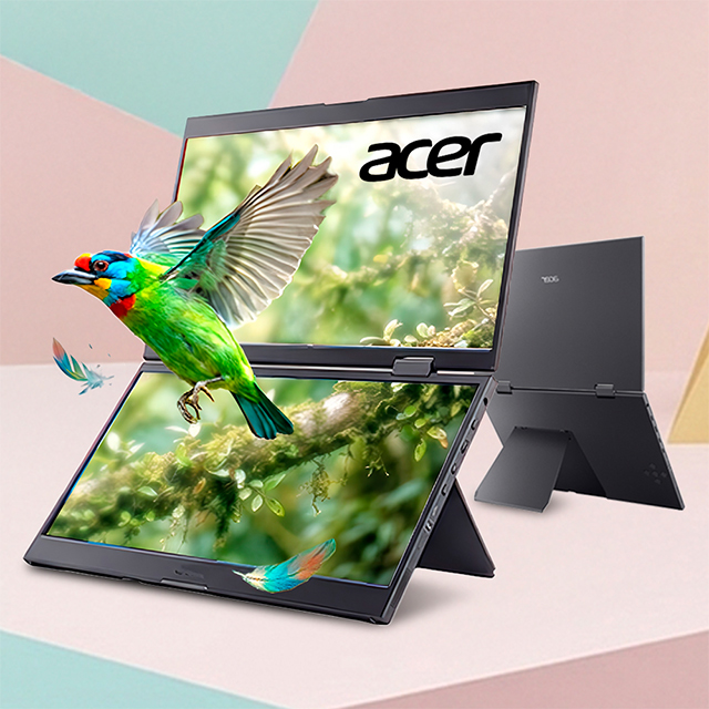 ACER 宏碁 PD143 可攜式雙摺疊螢幕(14型/FHD/60Hz/5ms/IPS)