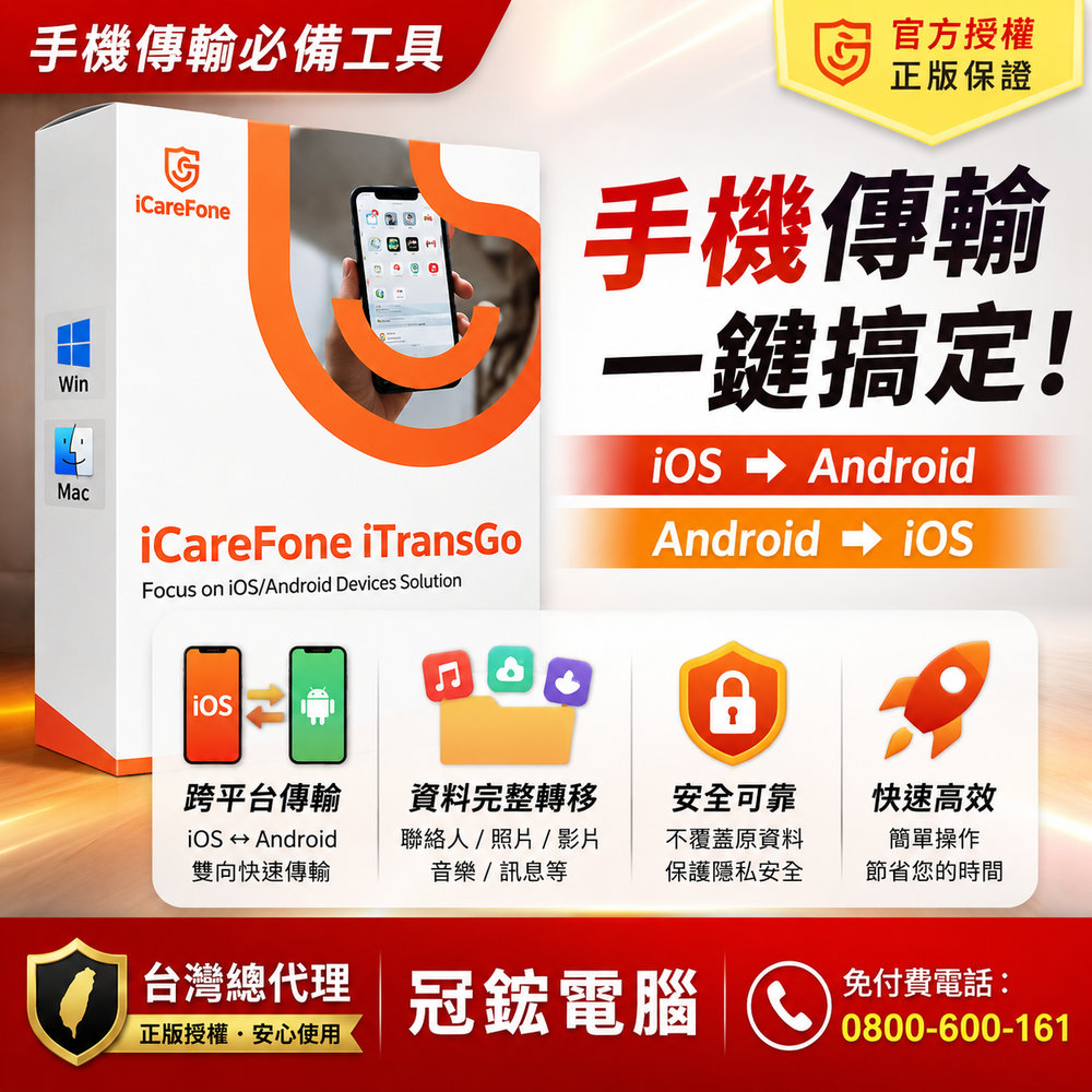 Tenorshare iCareFone iTransGo 手機轉移軟體