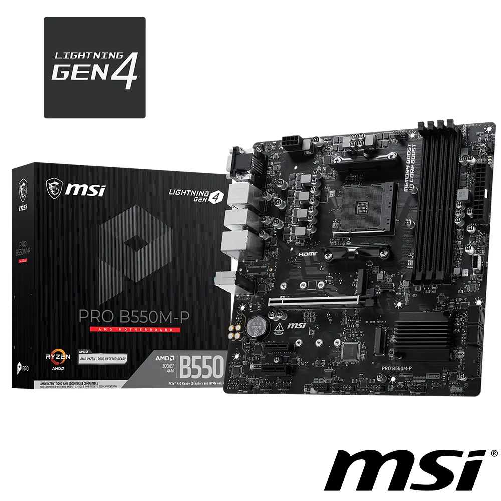MSI 微星 PRO B550M-P 主機板