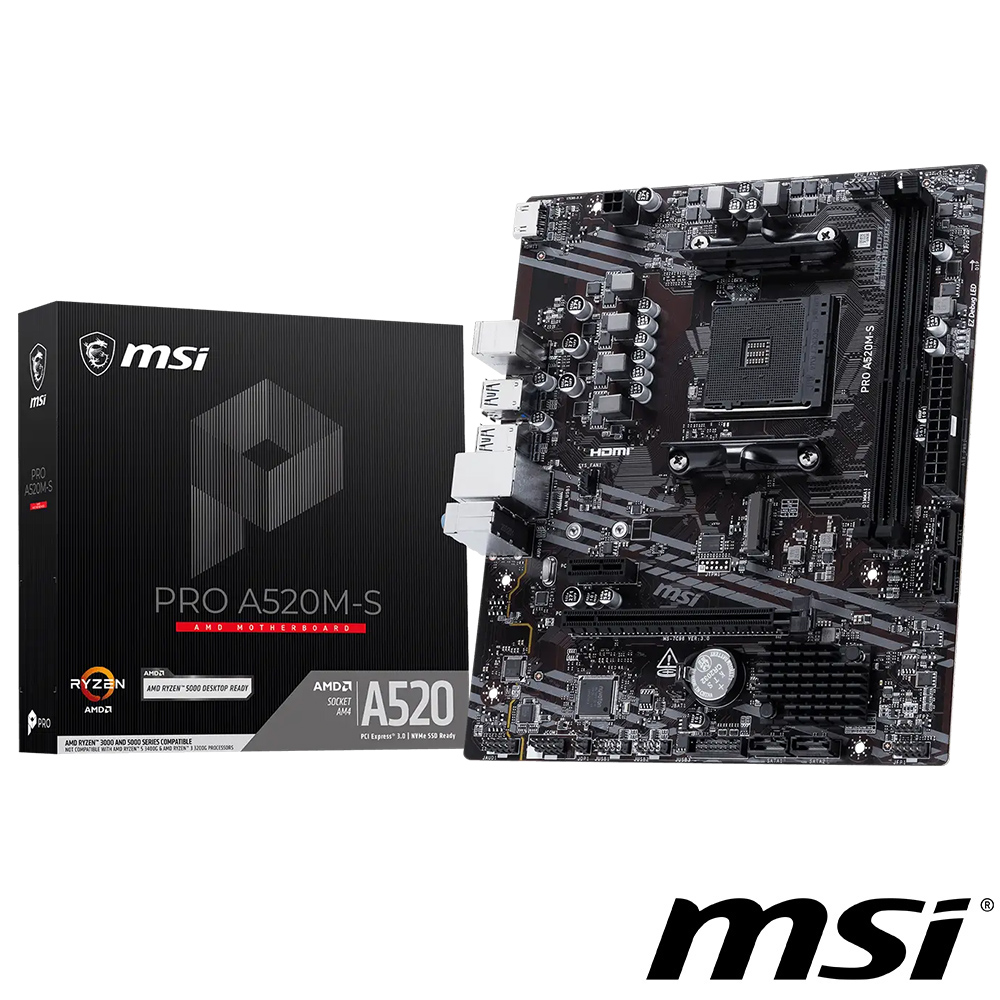 MSI 微星 PRO A520M-S 主機板