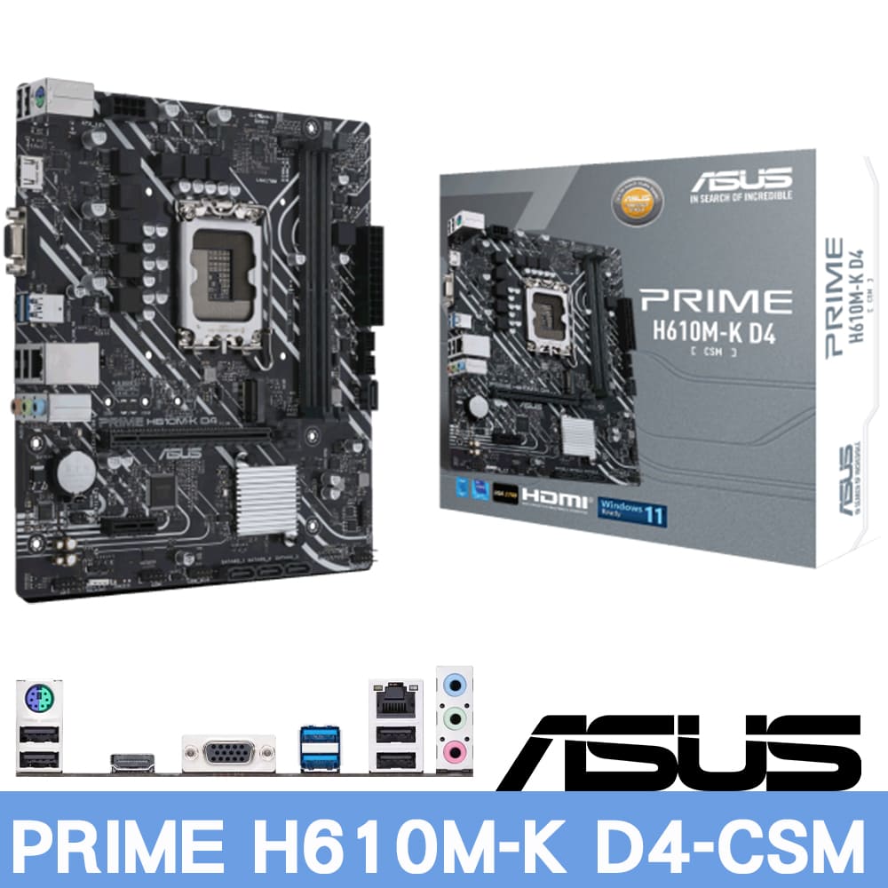 ASUS 華碩 PRIME H610M-K D4-CSM 主機板（其他規格）