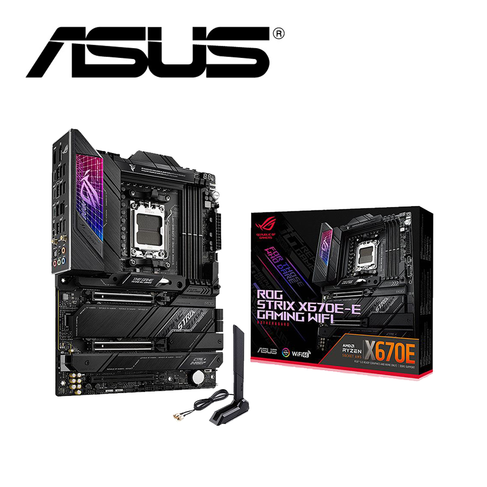 ASUS 華碩ROG STRIX X670E-E GAMING WIFI 主機板+AMD R7 9800X3D 8核16