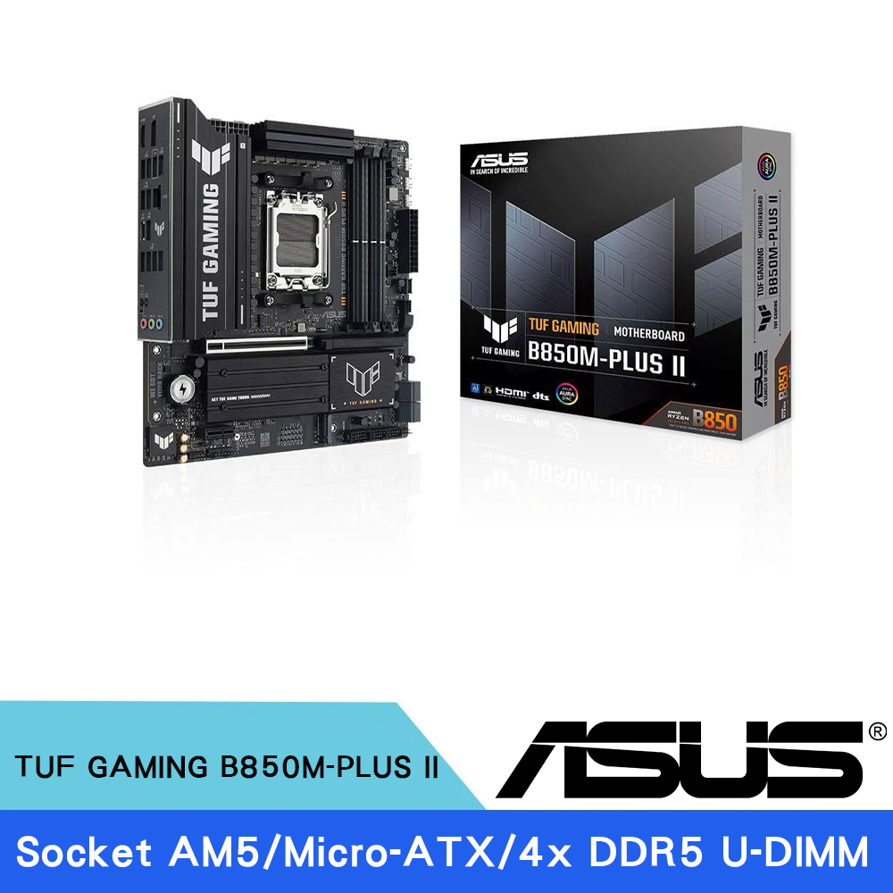 ASUS 華碩TUF GAMING B850M-PLUS II DDR5 M-ATX 主機板- PChome 24h購物