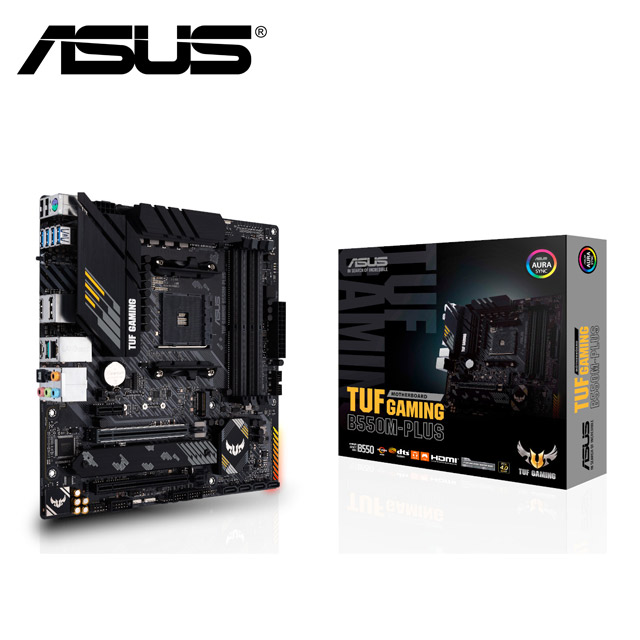 ASUS 華碩 TUF GAMING B550M-PLUS 主機板+海盜 D4 16G*2/3600 RGB RS 黑 復仇者