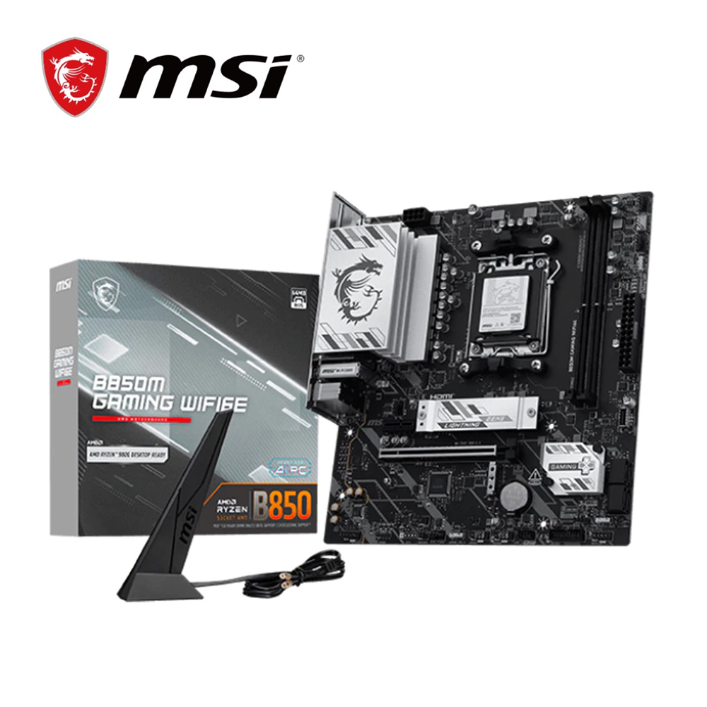 MSI 微星 B850M GAMING WIFI6E AMD主機板+微星 MAG CORELIQUID A13 360 水冷風扇