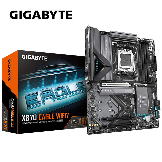 【C+M超值組】 技嘉 X870 EAGLE WIFI7主機板 + AMD Ryzen 7-7700 MPK 3.8 GHz 8核心 中央處理器