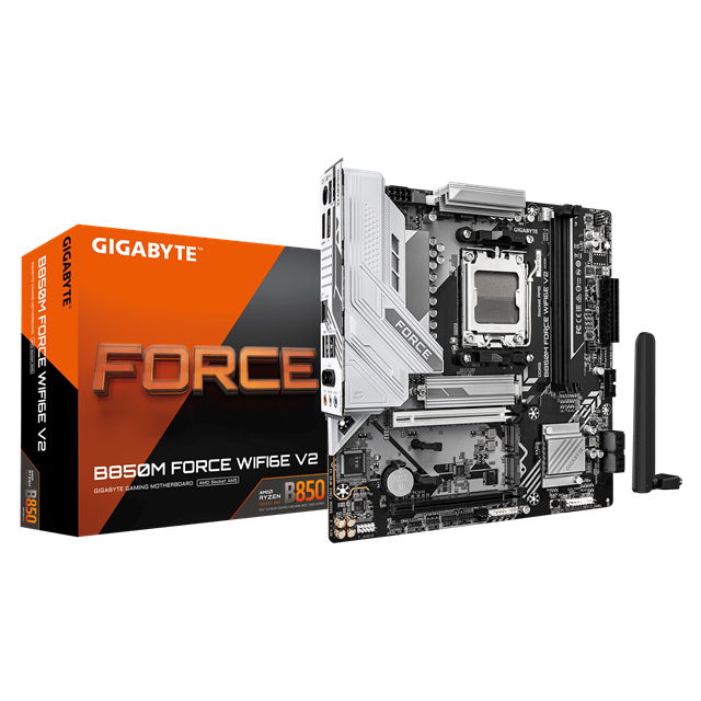 【C+M超值組】技嘉 B850M FORCE WF6E V2 主機板 + AMD Ryzen 9-9900X 4.4GHz 12核心 中央處理器