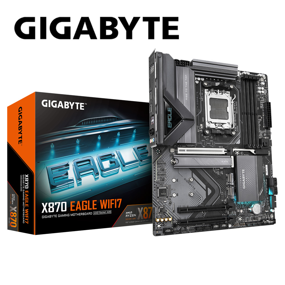 GIGABYTE 技嘉 X870 EAGLE WIFI7 主機板+AMD R7 9800X3D【8核/16緒】