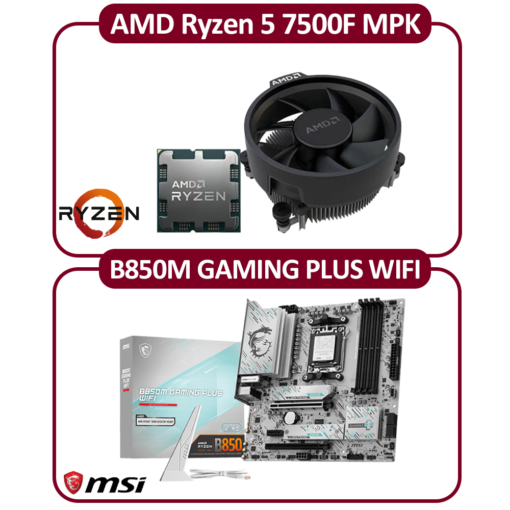 ASUS 華碩AMD AM5 R5-7500F MPK(含風扇)工業包六核CPU+華碩PRIME B650M