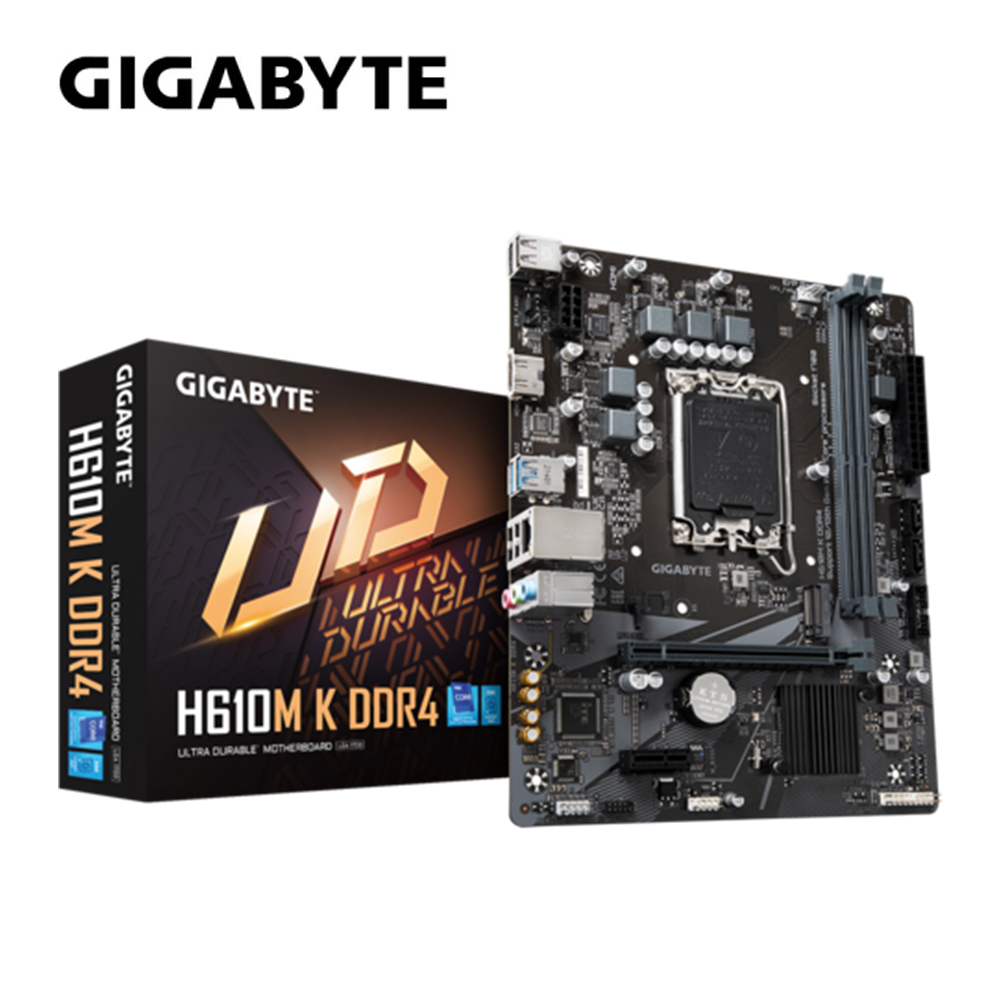 GIGABYTE 技嘉 H610M K DDR4 主機板+DarkFlash GD100 焦糖 雙模機械鍵盤