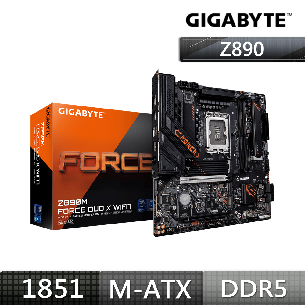 GIGABYTE 技嘉 Z890M FORCE DUO X WIFI7 Intel主機板