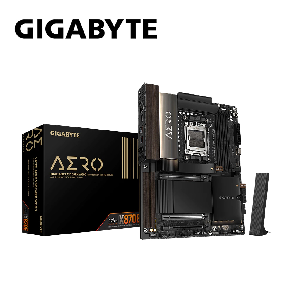 GIGABYTE 技嘉 X870E AERO X3D DARK WOOD 主機板