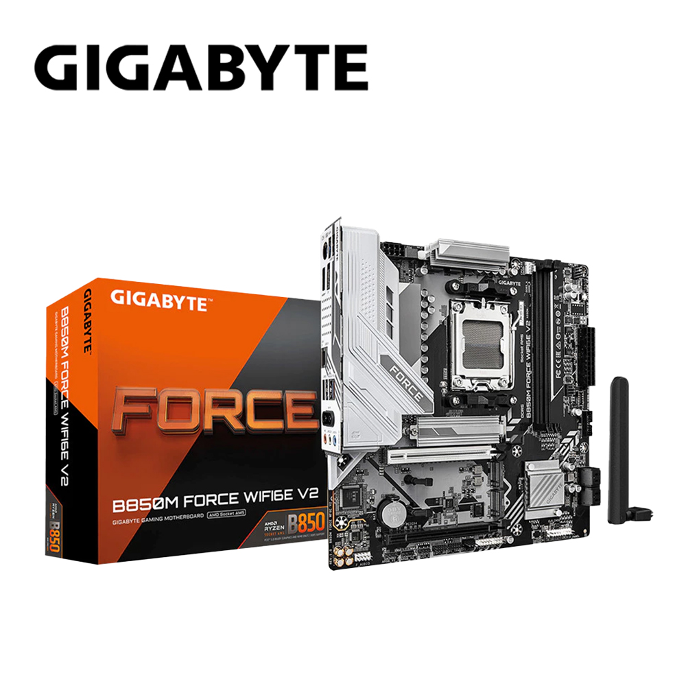 GIGABYTE 技嘉 B850M FORCE WIFI6E V2 主機板+AMD R7 7800X3D 盒8核/16緒