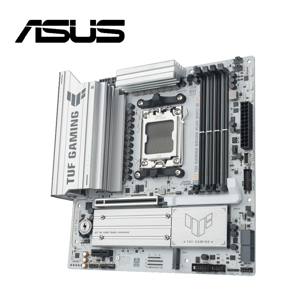 【C+M超值組】 華碩 TUF GAMING B850M-PLUS WIFI7 W 主機板 + AMD Ryzen 9-9900X 4.4GHz 處理器