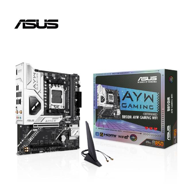 【C+M超值組】 華碩 B850M AYW GAMING WIFI主機板 + AMD Ryzen 7-7800X3D 8核心 MPK 處理器