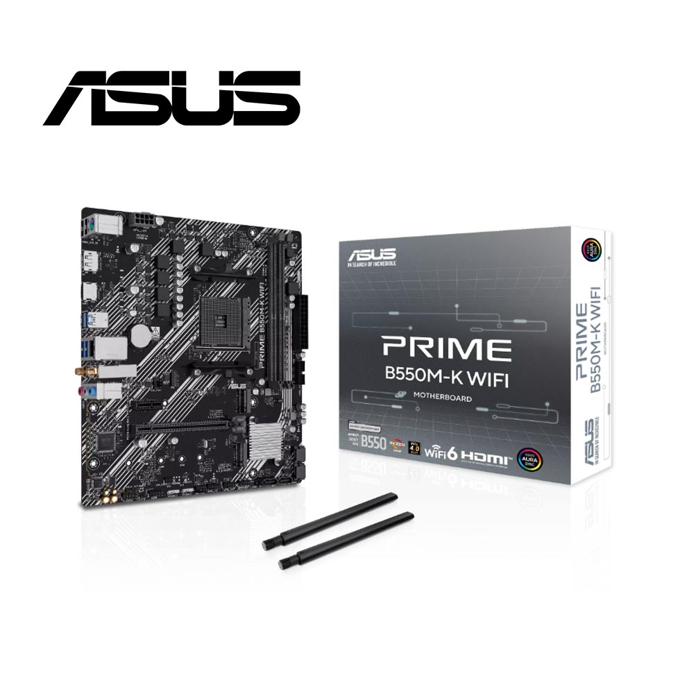 【C+M超值組】華碩 PRIME B550M-K WIFI 主機板 + AMD Athlon-3000G 雙核心 中央處理器