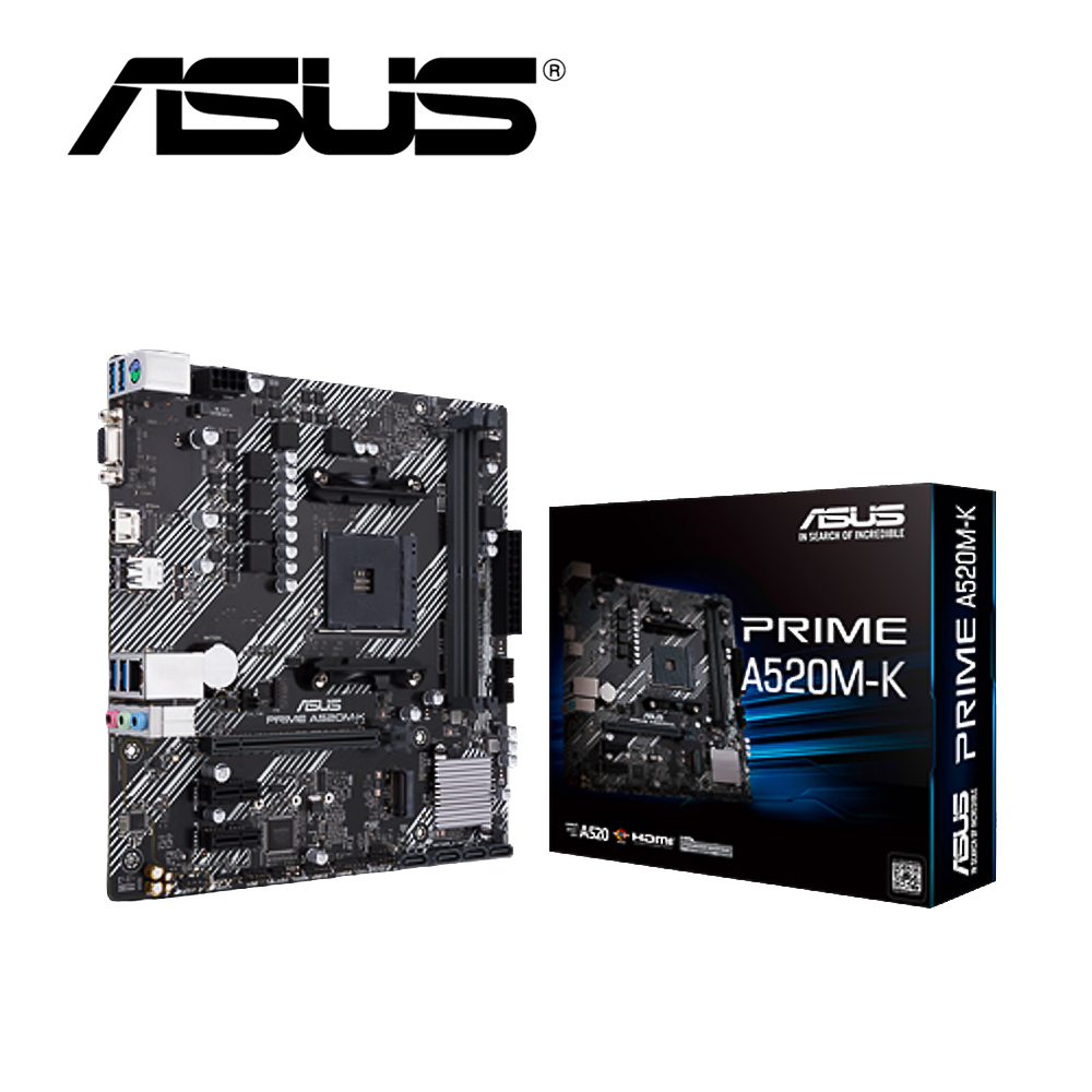 ASUS 華碩 PRIME A520M-K/CSM 主機板+AMD R5 3400G 4核8緒