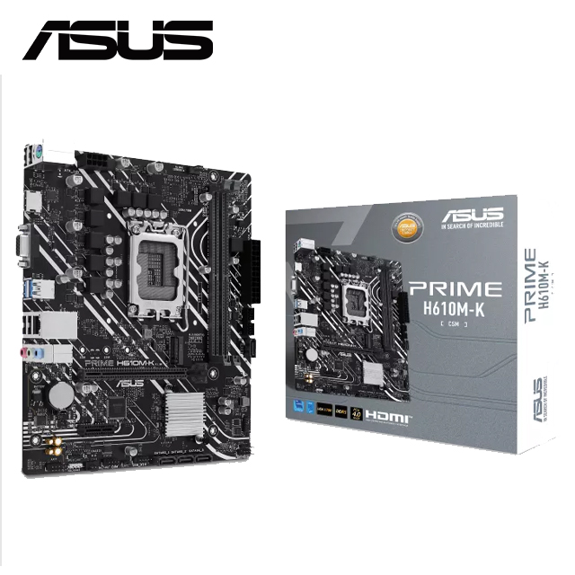 ASUS PRIME-H610M-K-CSM 主機板 + Intel Core i5-14400F 中央處理器 盒裝