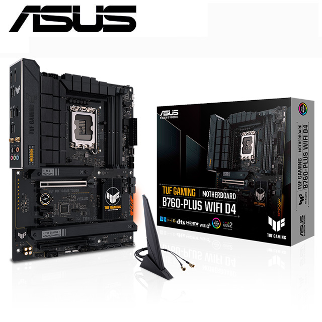 【C+M超值組】 華碩 TUF GAMING B760-PLUS WIFI D4 主機板 + Intel Core i7-14700F 盒裝處理器