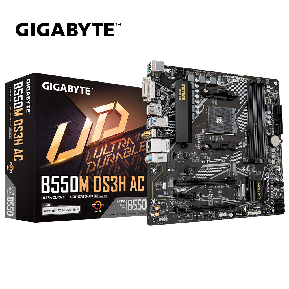 技嘉B550M DS3H AC DDR4 主機板