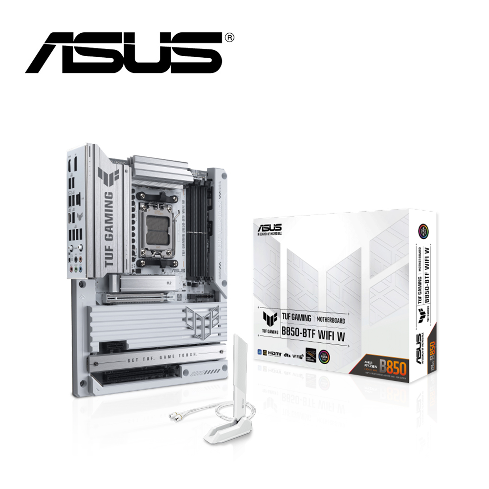 ASUS 華碩 TUF GAMING B850-BTF WIFI W 背插式 主機板+AMD R5 9600X 6核/12緒 (M+C組合包)