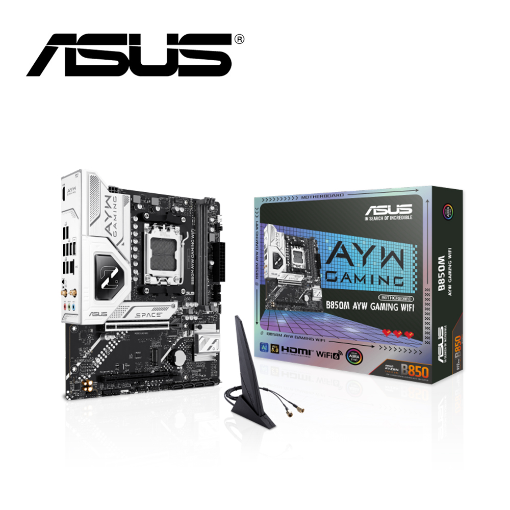 ASUS 華碩 B850M AYW GAMING WIFI 主機板+AMD R5 9600X 6核/12緒 (M+C組合包)