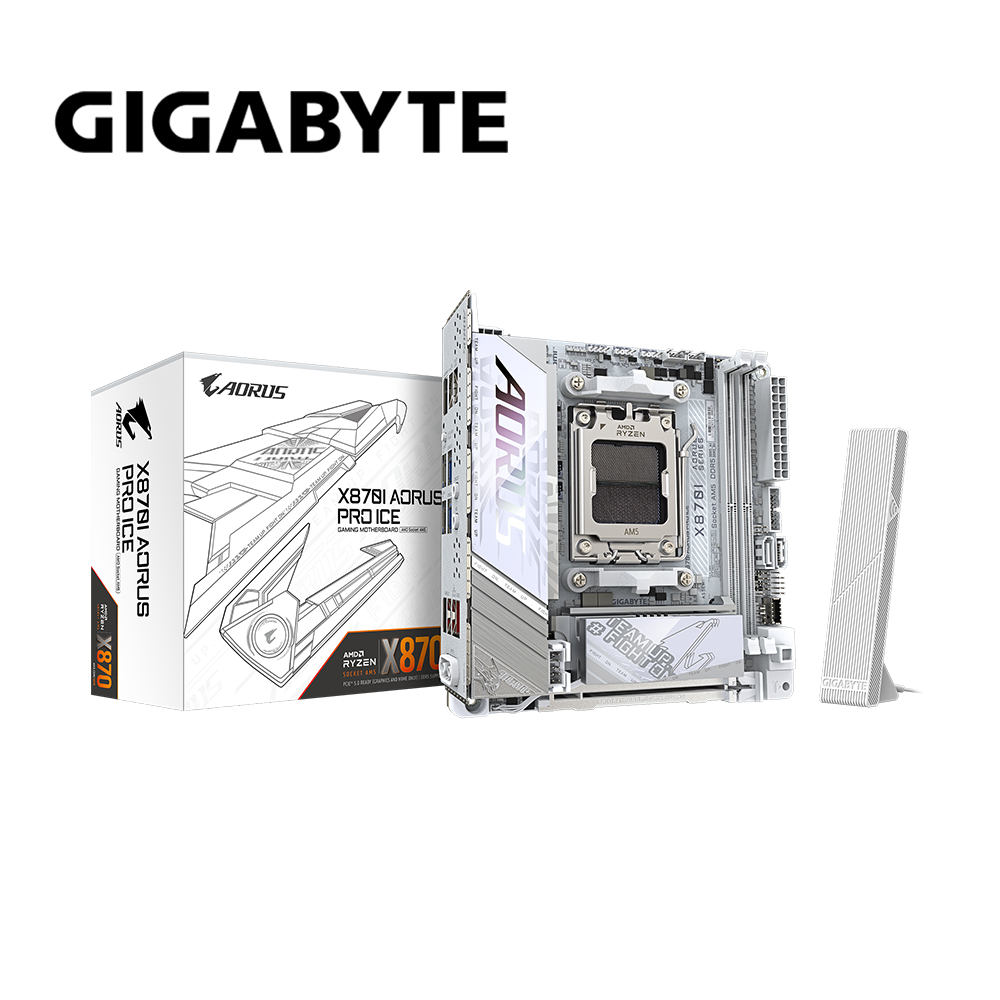 GIGABYTE 技嘉 X870I AORUS PRO ICE 主機板+AMD R7 9700X【8核/16緒】