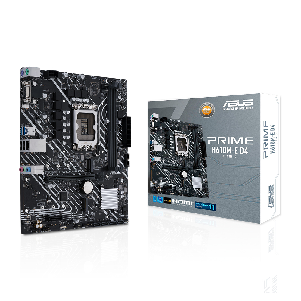 ASUS 華碩 PRIME H610M-E D4-CSM 主機板+威剛 D4 16G 3200 記憶體