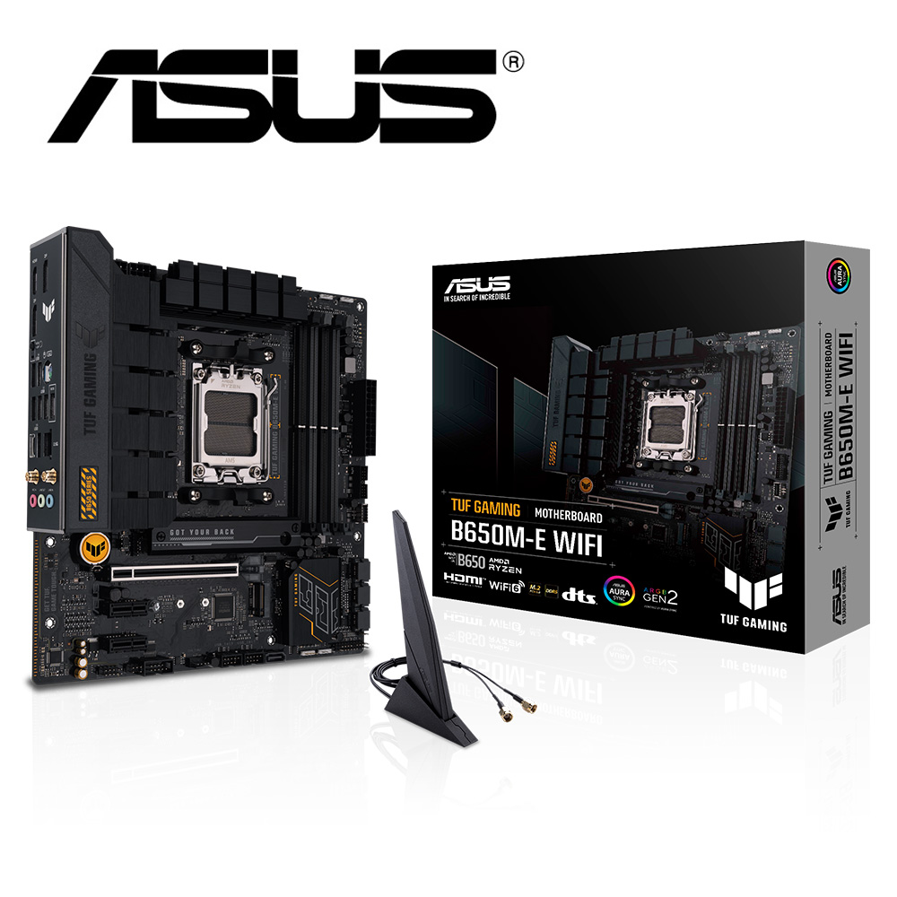 ASUS 華碩 TUF GAMING B650M-E WIFI主機板+AMD R5 9600X 6核/12緒 中央處理器(M+C組合包)